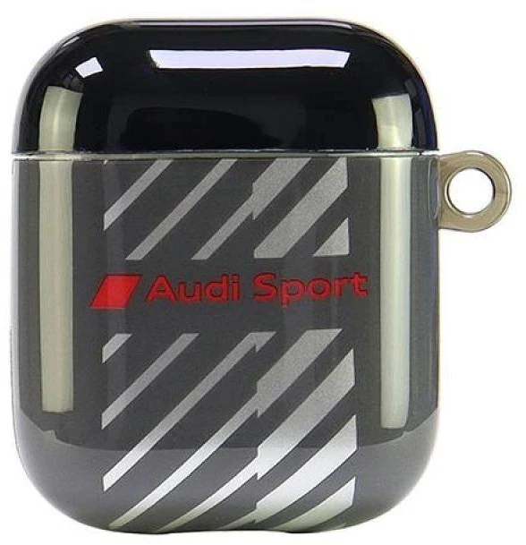 Audi IML Sport AirPods 1/2 dėklas juodos spalvos AUS-IMLAP-RSQ/D1-BK