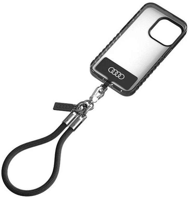 Audi virvelė telefonui 28cm 8mm juodos spalvos AU-HSL8-R8/D1-BK