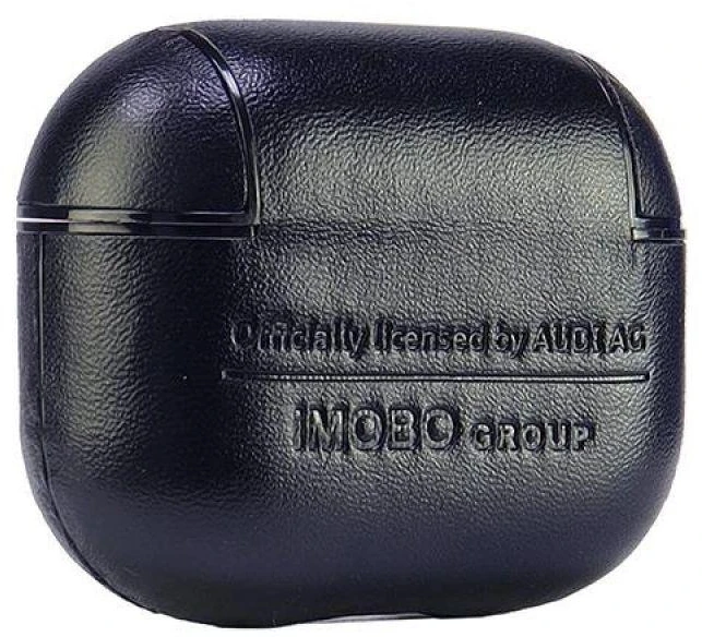 Audi Leather Big Logo AirPods 3 dėklas juodos spalvos AU-AP3-GT/D3-BK