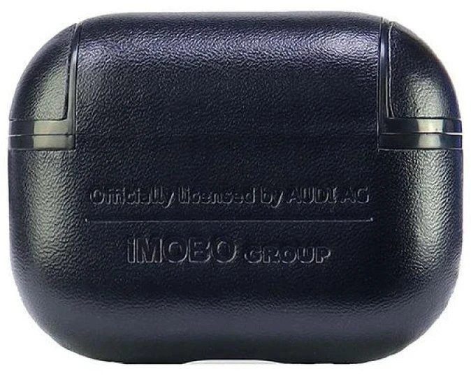 Audi Leather Big Logo AirPods Pro 2 dėklas juodos spalvos AU-APP2-GT/D3-BK