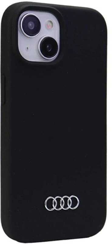 Audi Silicone Dėklas Apple iPhone 15 Plus / 14 Plus 6.7″ juodos spalvos kietas dėklas AU-LSRIP15M-Q3/D1-BK