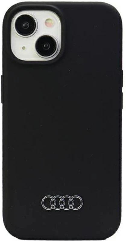 Audi Silicone Dėklas Apple iPhone 15 Plus / 14 Plus 6.7″ juodos spalvos kietas dėklas AU-LSRIP15M-Q3/D1-BK