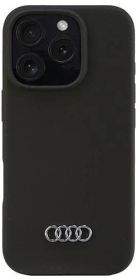 Audi silikoninis dėklas iPhone 16 Pro 6.3″ juodos spalvos kietas dėklas AU-LSRIP16P-Q3/D1-BK