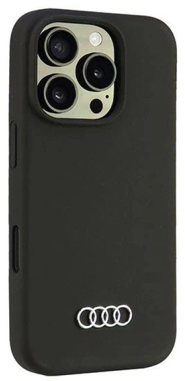 Audi Silicone Dėklas Apple iPhone 16 Pro 6.3″ juodos spalvos kietas dėklas AU-LSRIP16P-Q3/D1-BK