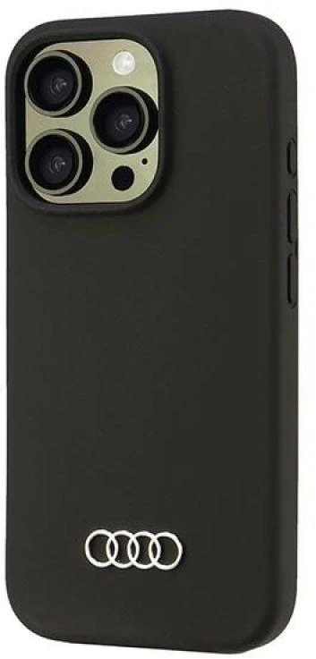 Audi Silicone Dėklas Apple iPhone 16 Pro 6.3″ juodos spalvos kietas dėklas AU-LSRIP16P-Q3/D1-BK