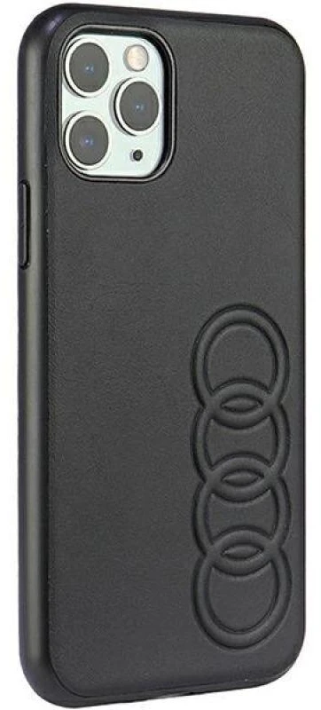 Audi Synthetic Leather Apple iPhone 11 Pro 5.8″ juodos spalvos kietas dėklas AU-TPUPCIP11-TT/D1-BK