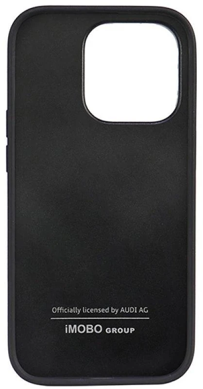 Audi Synthetic Leather Apple iPhone 14 Pro 6.1″ juodos spalvos kietas dėklas AU-TPUPCIP14P-TT/D1-BK