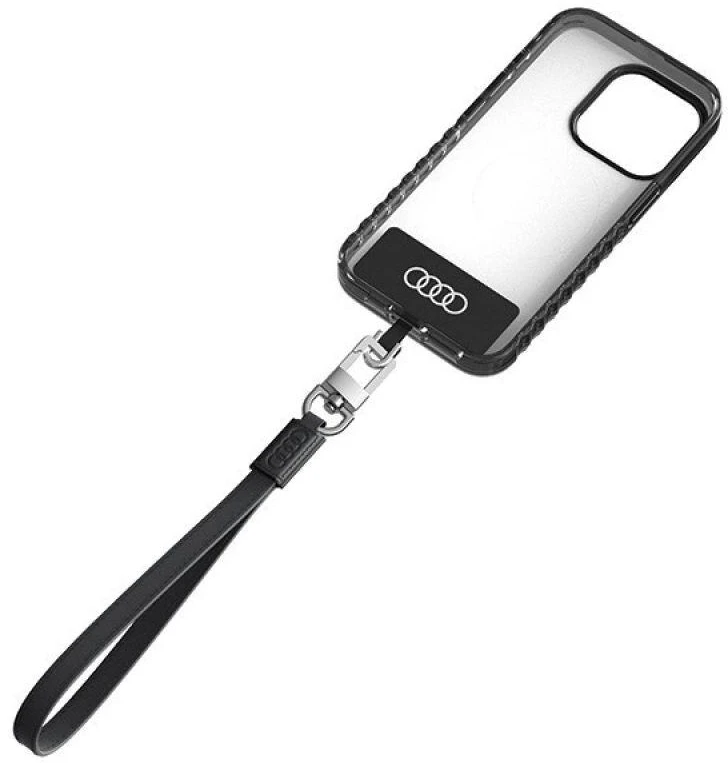 Audi virvelė telefonui 28cm 10mm Leather juodos spalvos AU-HSLSL-GT/D1-BK
