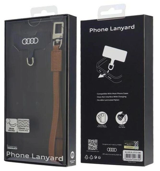 Audi virvelė telefonui 28cm 10mm Leather ruda AU-HSLSL-GT/D1-BN