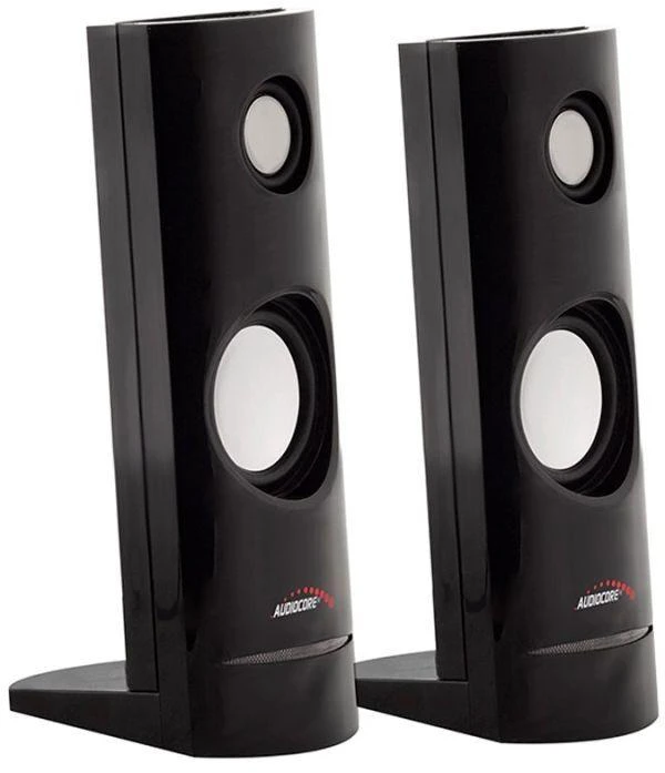 AUDIOCORE AC860 kompiuterinių garsiakalbių komplektas (2.0; juodos spalvos)