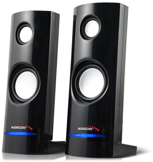AUDIOCORE AC860 kompiuterinių garsiakalbių komplektas (2.0; juodos spalvos)