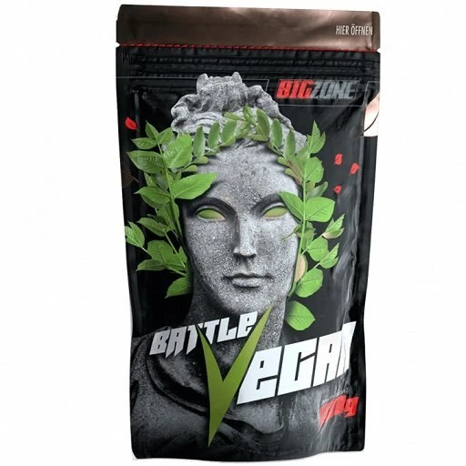 Augaliniai baltymų milteliai Big Zone Battle Vegan 1000 g, šokolado ir lazdynų riešutų skonio