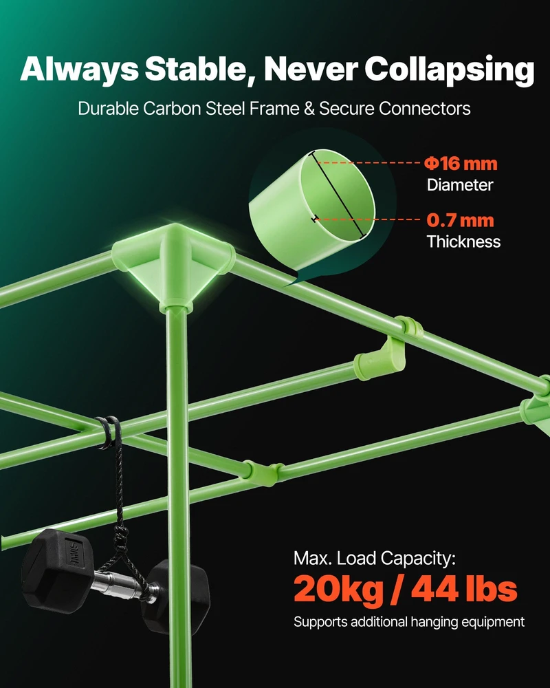 Vevor Vidinis auginimo tentas su langu 120x60x180 cm