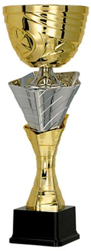 Auksinė ir sidabrinė metalinė taurė