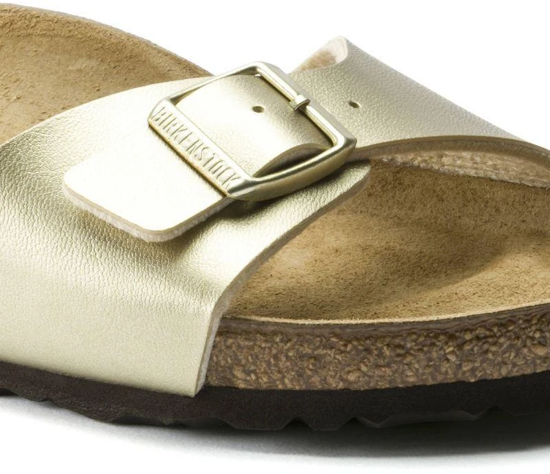 Auksinės Birkenstock Madrid Birko-Flor moteriškos basutės (1016106)