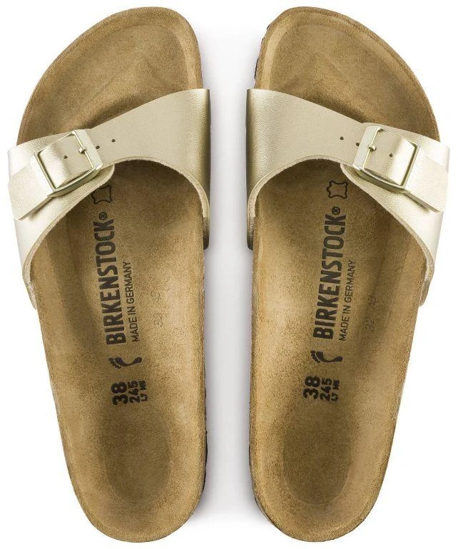 Auksinės Birkenstock Madrid Birko-Flor moteriškos basutės (1016106)