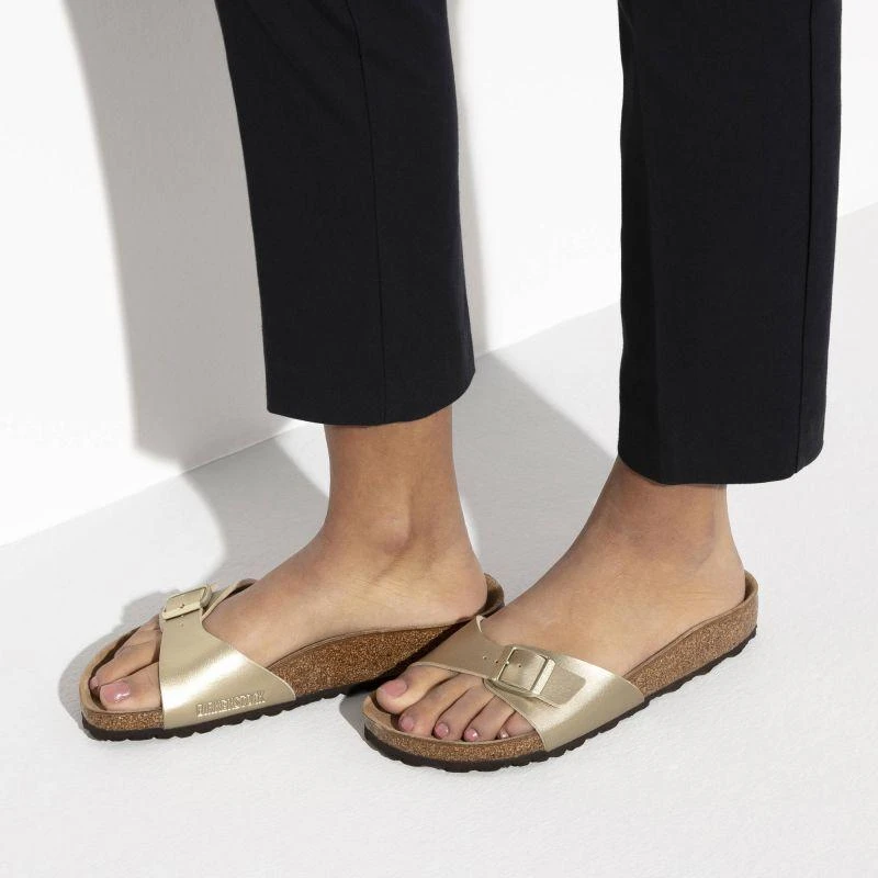 Auksinės Birkenstock Madrid Birko-Flor moteriškos basutės (1016106)