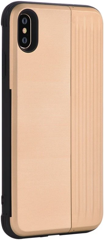 Devia Auksinis telefono dėklas su kortelių vieta iPhone X / XS