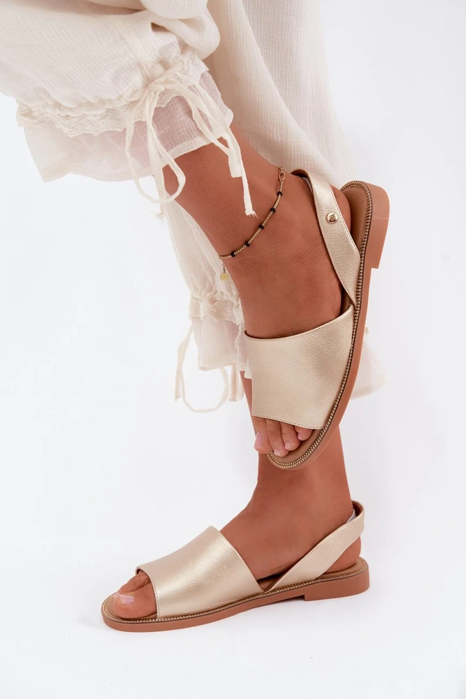 Aukso spalvos moteriškos basutės Pollyanna