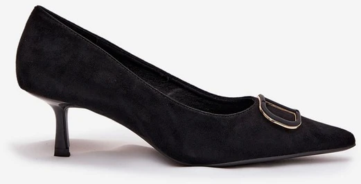 Aukštakulniai Amelora juodi su dekoru – elegantiškas pasirinkimas