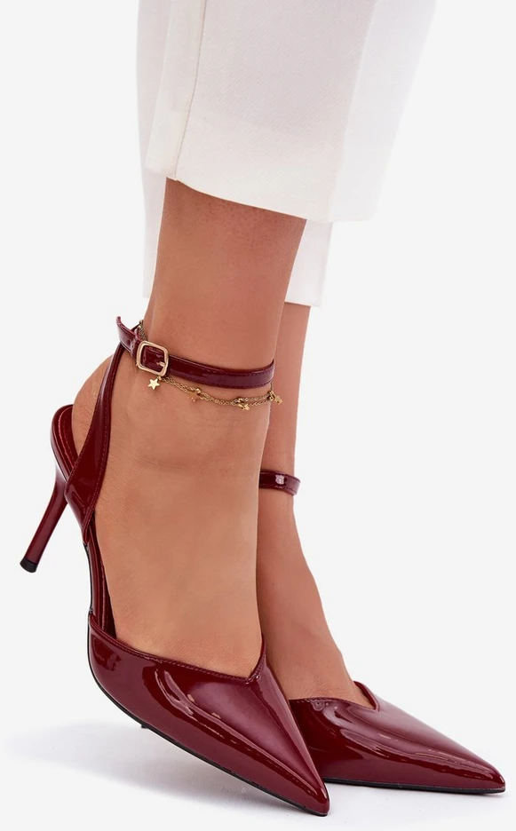 Aukštakulniai atviri bordo Laretta – elegancijai ir pasitikėjimui žingsnyje.