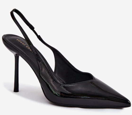 Aukštakulniai bateliai iš lakinės odos imitacijos Step in style