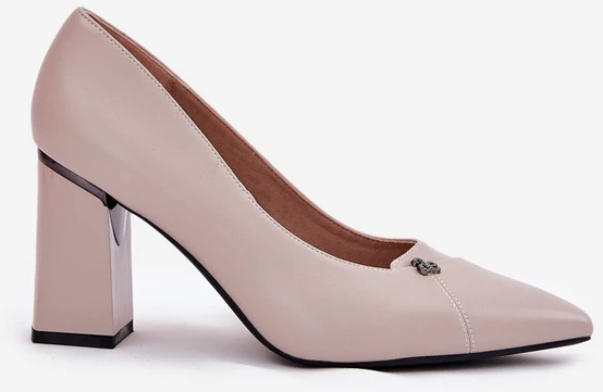 Aukštakulniai bateliai pilki elegantiški moteriški