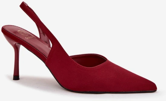 Aukštakulniai tamsiai raudoni atviri užkulniai Step in Style