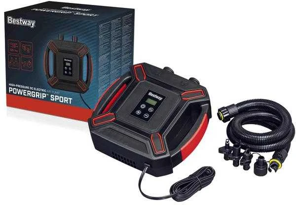 Bestway aukšto slėgio elektrinė oro pompa DC 4 adapteriai 62265