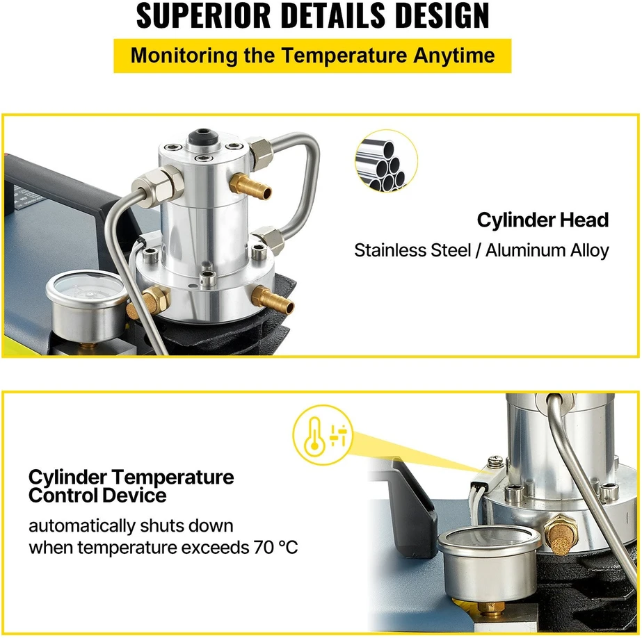 VEVOR Didelio slėgio oro kompresorius 4500 PSI 1800W