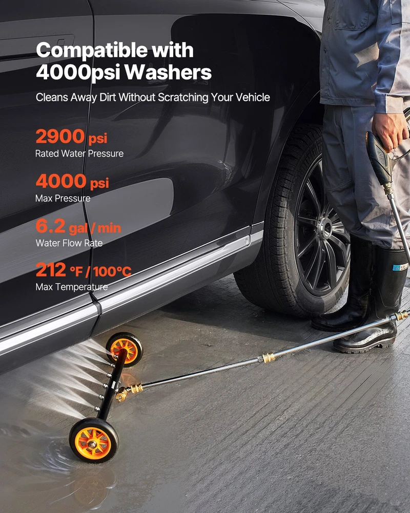 VEVOR 24" automobilio plovimo įrenginys su ratais