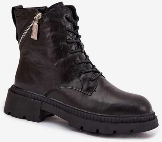 Auliniai batai moteriški juodi eko oda (PU)