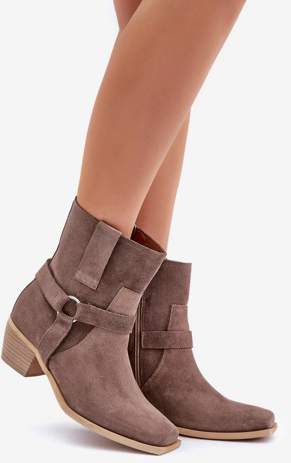 auliniai batai su kulnu Brown Zazoo 3444/2