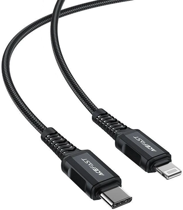 USB laidas Acefast C4-01 MFi PD30W USB-C to Lightning 1.8m juodas