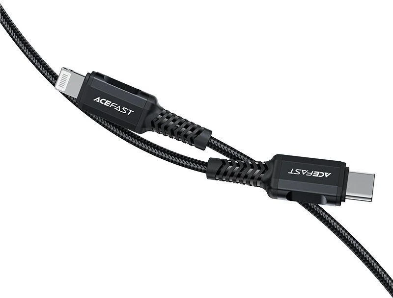 USB laidas Acefast C4-01 MFi PD30W USB-C to Lightning 1.8m juodas