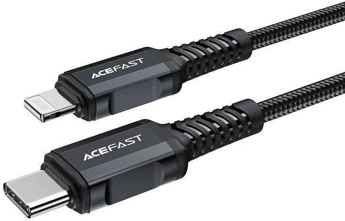USB laidas Acefast C4-01 MFi PD30W USB-C to Lightning 1.8m juodas