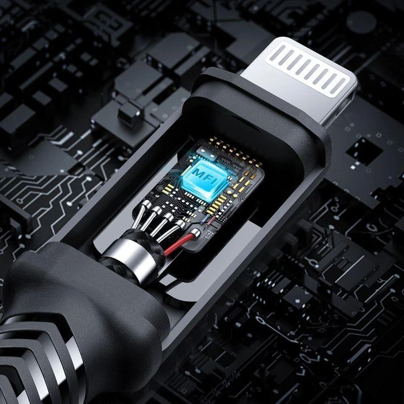 USB laidas Acefast C4-01 MFi PD30W USB-C to Lightning 1.8m juodas
