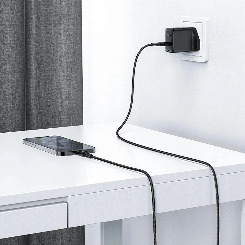USB laidas Acefast C4-01 MFi PD30W USB-C to Lightning 1.8m juodas