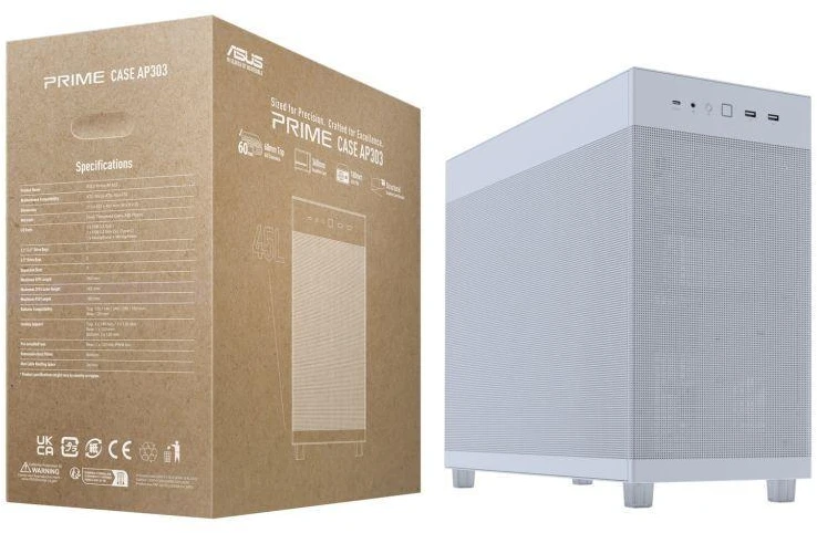 ASUS PRIME AP303 tinklinis Midi bokštas Baltas