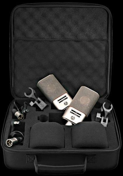 Austrian Audio OC818 Dual Set Go Sidabrinis – dviejų didelės diafragmos kondensatorinių mikrofonų rinkinys