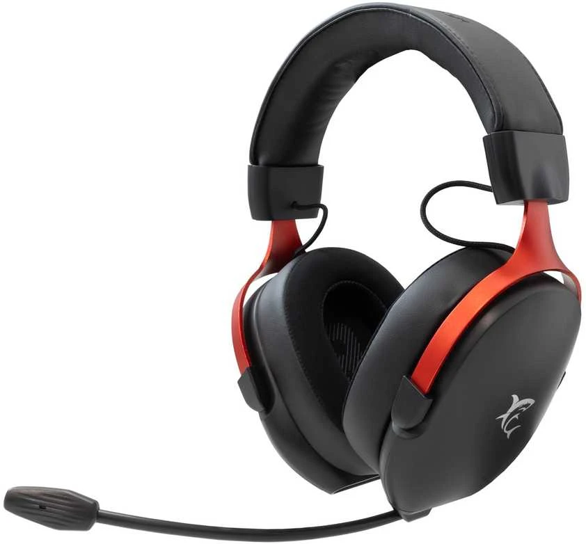 White Shark Baltas Shark Baltas Shark žaidimų ausinės FOX, skirta PC, PS4/PS5, Mac, juodos spalvos (GH-2445)