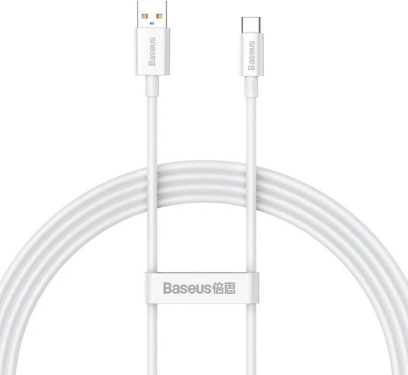USB laidas per USB-C Baseus Superior 100 W 1.5 m (baltas)