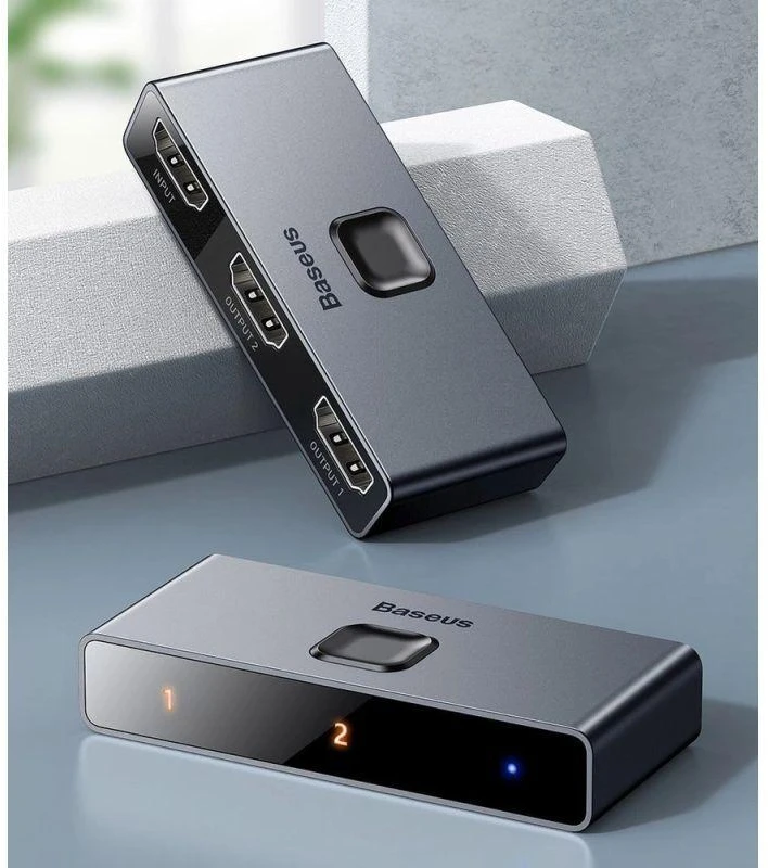 Baseus HDMI 4K dvikryptis perjungėjas (1->2 / 2->1)