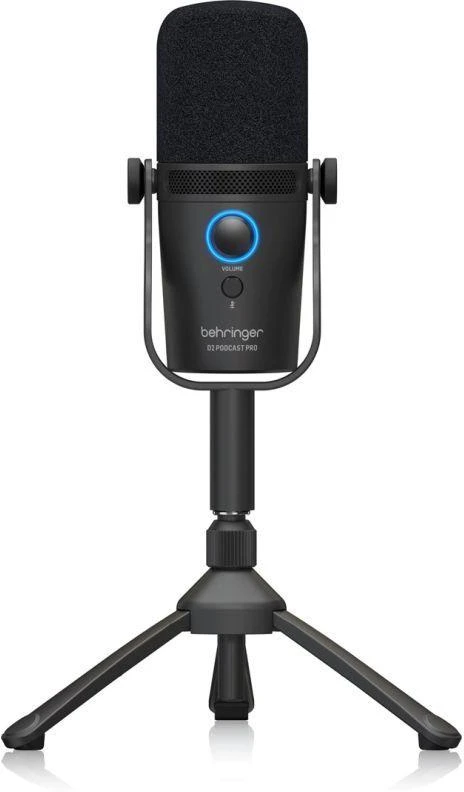 „Behringer D2 Podcast Pro“ – skaitymo/vokalo mikrofonas su XLR/USB jungtimi