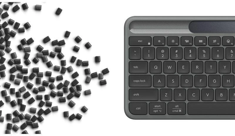 Ausinės Belaidė klaviatūra Logitech Signature Slim Solar+ K980, universali, RF ir Bluetooth ryšys, QWERTY UK International išdėstymas, grafito spalva