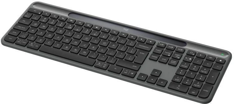 Ausinės Belaidė klaviatūra Logitech Signature Slim Solar+ K980, universali, RF ir Bluetooth ryšys, QWERTY UK International išdėstymas, grafito spalva