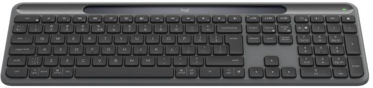 Ausinės Belaidė klaviatūra Logitech Signature Slim Solar+ K980, universali, RF ir Bluetooth ryšys, QWERTY UK International išdėstymas, grafito spalva