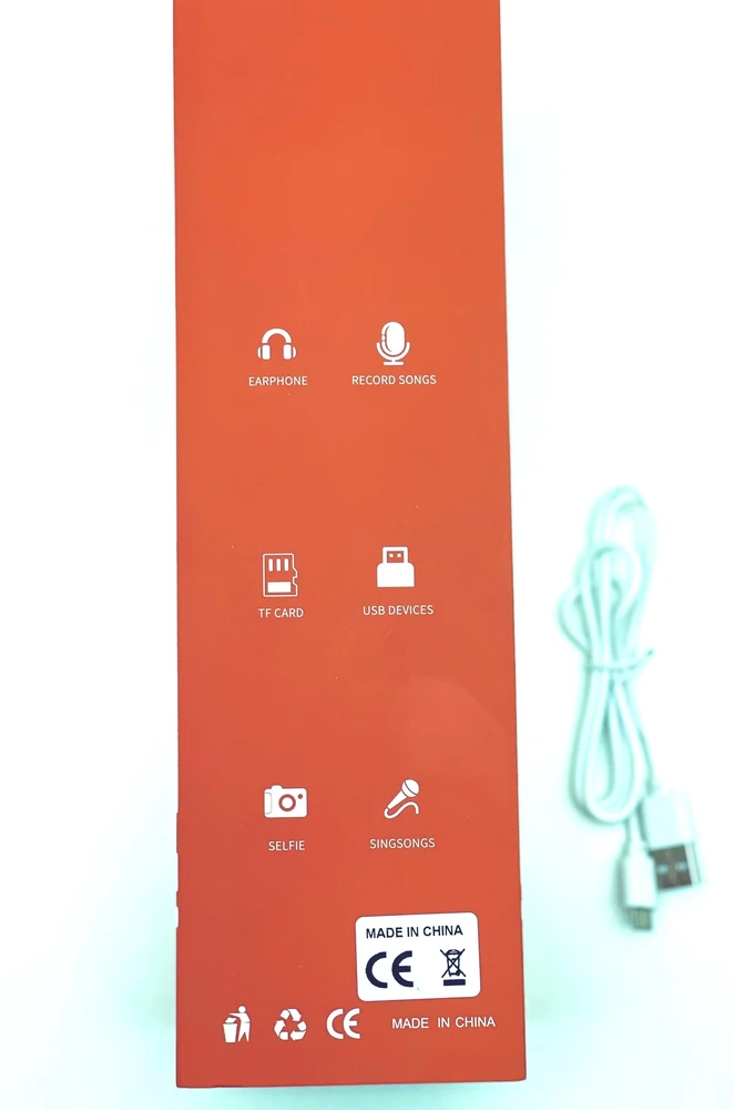 Ausinės Belaidis Bluetooth Karaoke mikrofonas K068 Su šviesos efektais