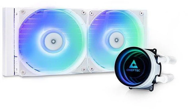 Chieftec ICEBERG 240-RGB-W Kompiuterio dėklas All-in-one liquid cooler 12 cm Baltas