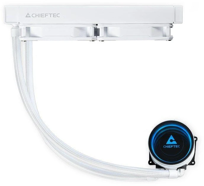 Chieftec ICEBERG 240-RGB-W Kompiuterio dėklas All-in-one liquid cooler 12 cm Baltas